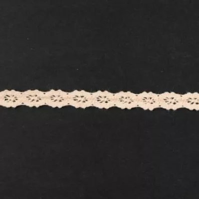 Тесьма кружевная, 11мм, цвет светло-персиковый, ALFA