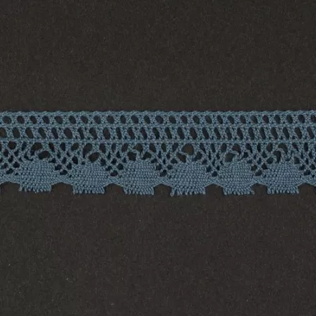 Тесьма кружевная, 17мм,  цвет серый, ALFA