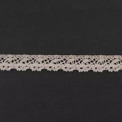 Тесьма кружевная, 14мм, цвет мокко, ALFA
