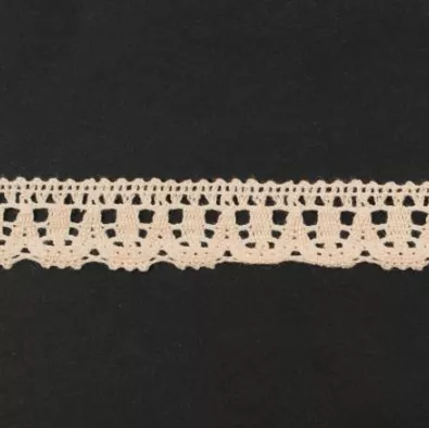 Тесьма кружевная, 21мм, цвет светло-персиковый, ALFA