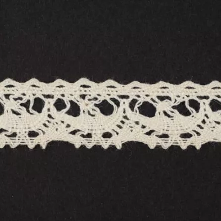 Тесьма кружевная, 16мм,  цвет натуральный, ALFA