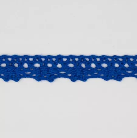 Тесьма кружевная, 13мм,  цвет индиго, ALFA