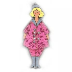 Декоративные пуговицы (девочка в розовом пальто) Декоративные пуговицы (девочка в розовом пальто)