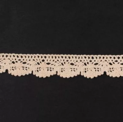 Тесьма кружевная, 16мм, цвет светло-персиковый, ALFA