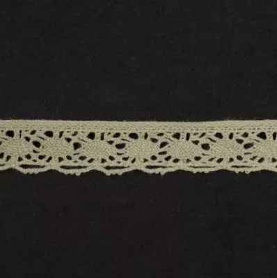 Тесьма кружевная, 19 мм, цвет серый лен, ALFA