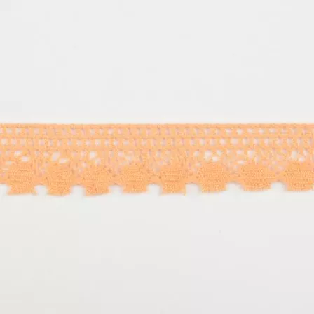 Тесьма кружевная, 17мм,  цвет персиковый, ALFA