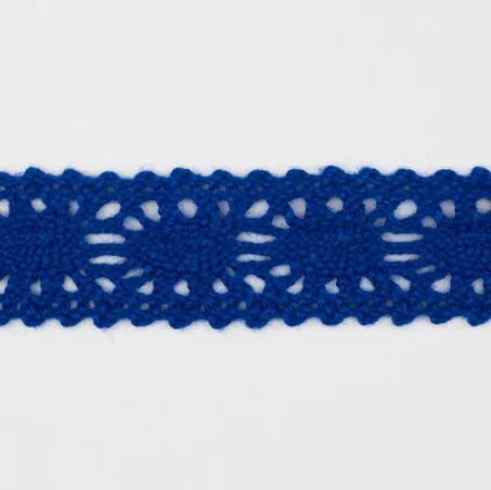 Тесьма кружевная, 16мм,  цвет индиго, ALFA