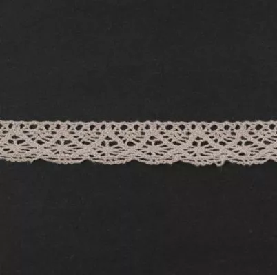 Тесьма кружевная, 16мм, цвет мокко, ALFA