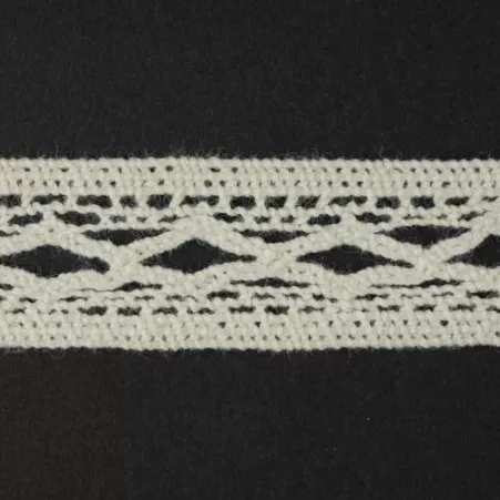 Тесьма кружевная, 19мм,  цвет натуральный, ALFA