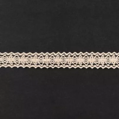 Тесьма кружевная, 12мм, цвет светло-персиковый, ALFA