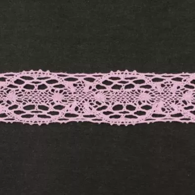 Тесьма кружевная, 24 мм, цвет светло-розовый, ALFA