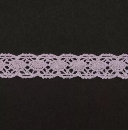 Тесьма кружевная, 13мм, цвет светло-фиолетовый, ALFA (AF-363-027)