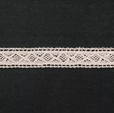 Тесьма кружевная, 15 мм, цвет нежно-розовый, ALFA