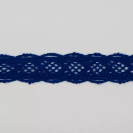Тесьма кружевная, 14мм,  цвет индиго, ALFA