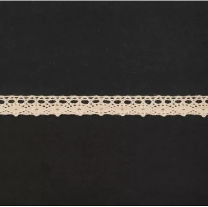 Тесьма кружевная, 10мм, цвет светло-персиковый, ALFA