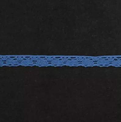 Тесьма кружевная, 9 мм, цвет васильковый, ALFA