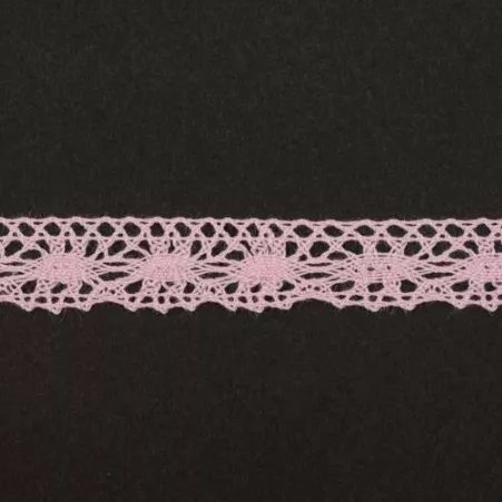 Тесьма кружевная, 13мм, цвет светло-розовый, ALFA (AF-359-020)