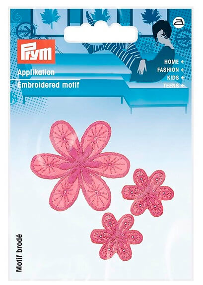 PRYM 926730 Термоаппликация Цветы мал/бол., розовые