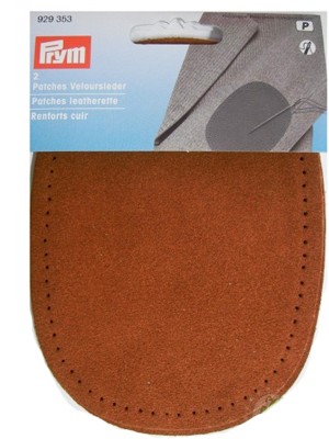 PRYM 929352 Заплатки пришивные из замши, коричневый 10х14см