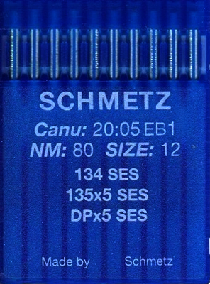 SCHMETZ Иглы промышленные DPx5 SES №80 10 шт.