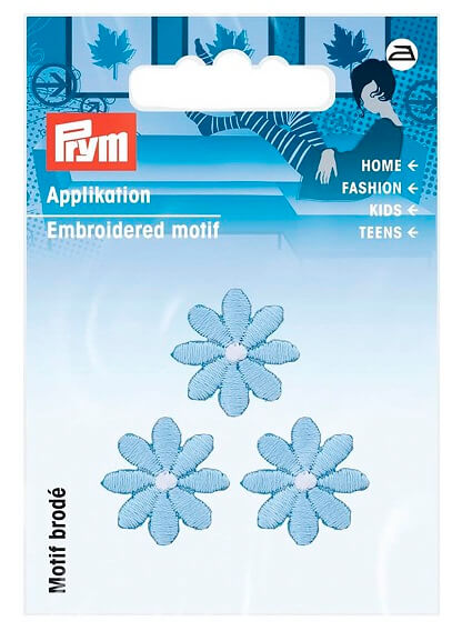 PRYM 926726 Термоаппликация Цветы малые, голубые