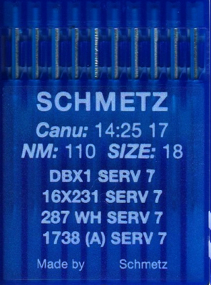 SCHMETZ Иглы промышленные DBx1 SERV7 №110 10 шт.