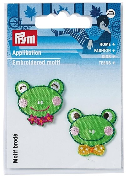 PRYM 925528 Термоаппликация Лягушки зеленые, 2 шт.