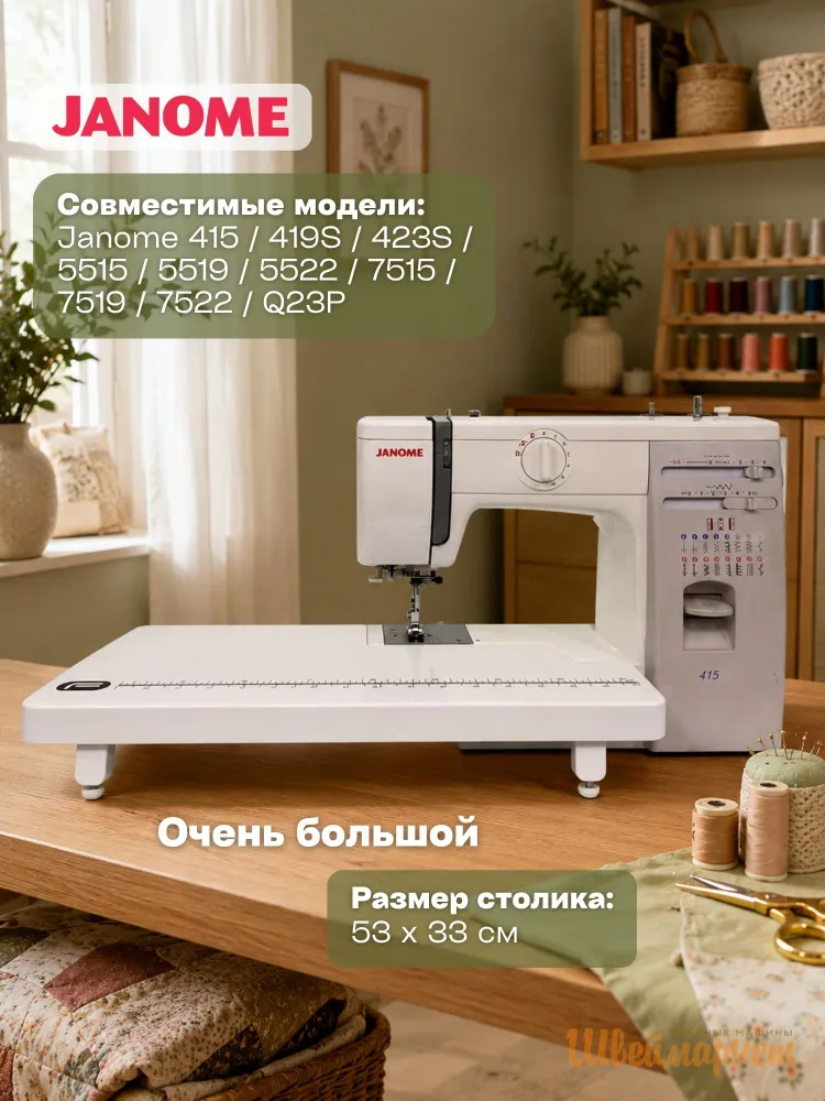 Приставной столик Format для швейной машины Janome 415/419S/423S/5515/5519/5522/7519/7522