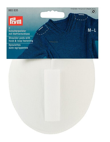 PRYM 993835 Плечевые накладки с липучками, реглан, M-L, белые