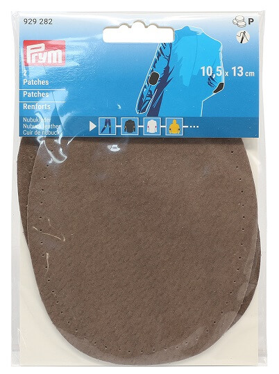 PRYM 929282 Заплатки нубyк пришивные, 10.5х13 см, коричневый