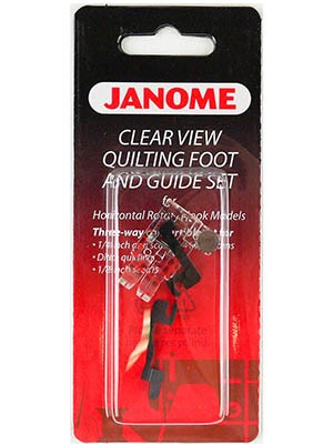 JANOME 200-449-001 Лапка прозрачная для квилтинга со съёмными направителем (горизонтальный челнок)
