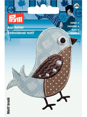 PRYM 924210 Термоаппликация Птица бежевый/голубой 1шт. Prym