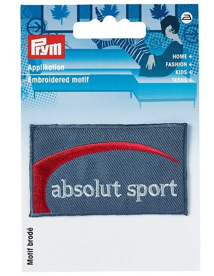 PRYM 925617 Аппликация джинсовый ярлык Аbsolut sport