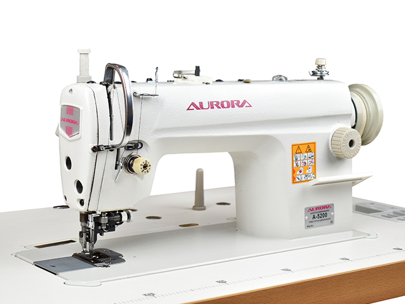 Прямострочная швейная машина с ножом обрезки края материала AURORA A-5200