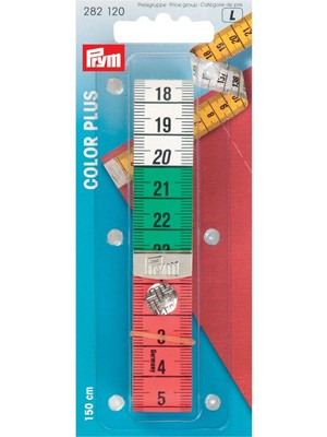 PRYM 282120 Сантиметр Color Plus с кнопкой, 150 см