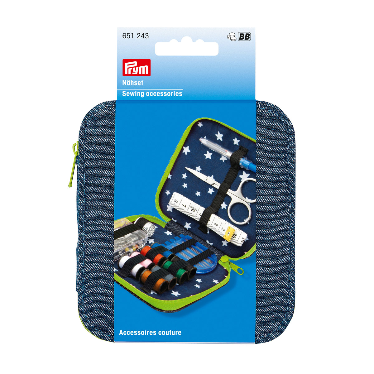 PRYM 651243 Набор для шитья Jeans, зеленая молния