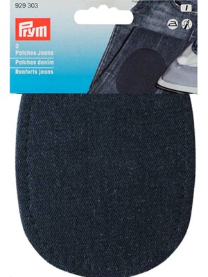 PRYM 929303 Заплатки термоклеевые джинсовые 10*14 см, темно-синий (2 шт.)