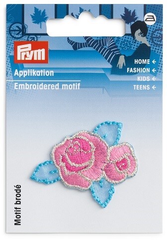 PRYM 926689 Термоаппликация Роза розовый/ярко-синий