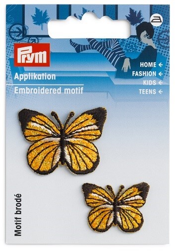 PRYM 926696 Термоаппликация Бабочки, желтый/черный, 2 шт.