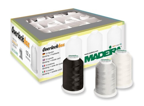 Madeira 9200 Набор для оверлока Overlockbox 3+1 Black & White