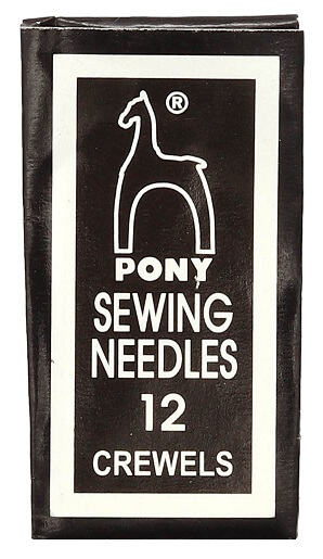 PONY 04162 Иглы для вышивания и бисера № 12, 25 шт.