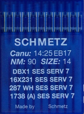 SCHMETZ Иглы промышленные DBx1 SES SERV7 №90 10 шт.