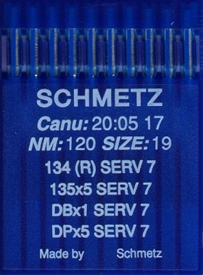 SCHMETZ Иглы промышленные DPx5 SERV7 №120 10 шт.