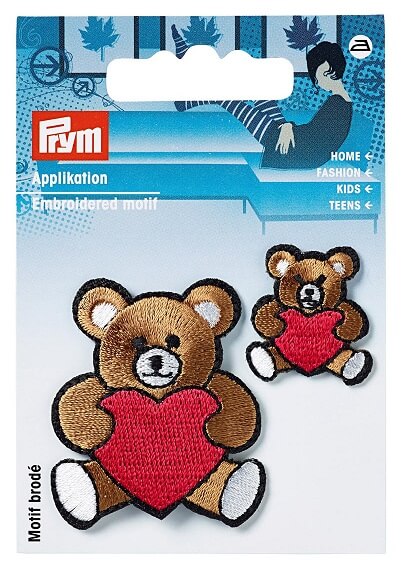 PRYM 925260 Аппликация Медвежонок с сердечком, большой и малый