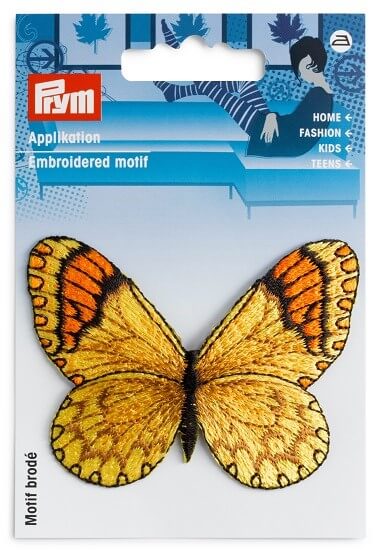 PRYM 926697 Термоаппликация Бабочки, желтый, 1 шт.