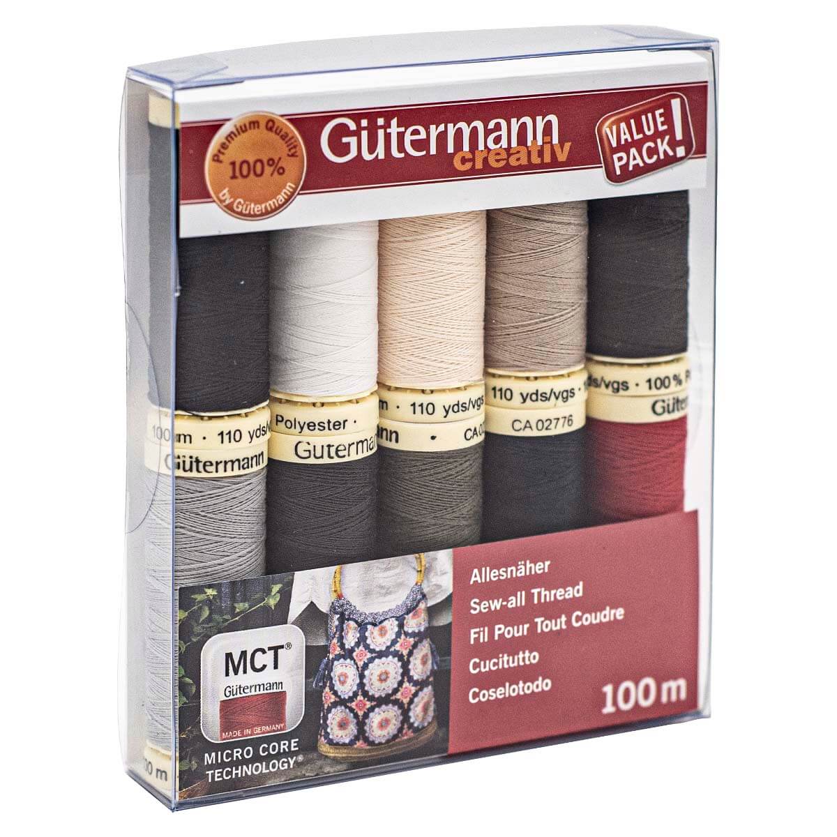 Gutermann 734006-1 Набор швейных нитей Sew-all, 10 кат.