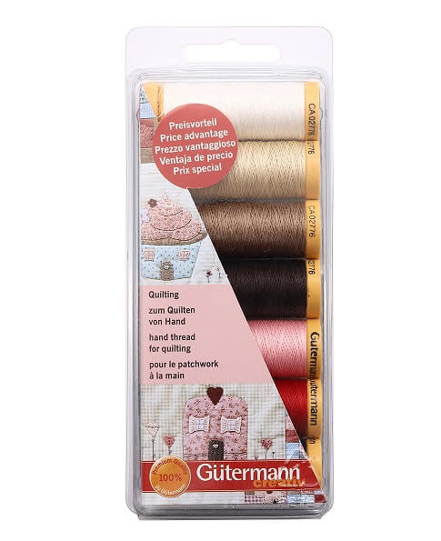 Gutermann 731188 Набор швейных нитей для квилтинга 80м, 7 кат.