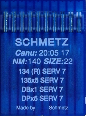 SCHMETZ Иглы промышленные DPx5 SERV7 №140 10 шт.