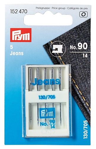 PRYM 152470 Иглы для швейных машин для джинсовой ткани № 90