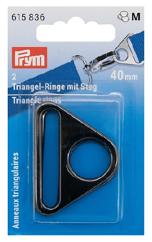 PRYM 615836 Треугольные кольца 40 мм, цвет оружейный металл (2 шт.)